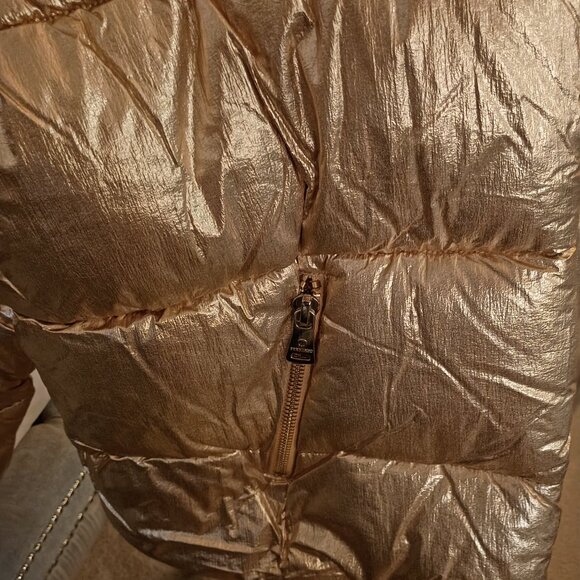 BERNARDO ECOPLUME METALLIC GOLD PUFFER JACKET WOMEN'S XXL NWT - Picture 3 of 5